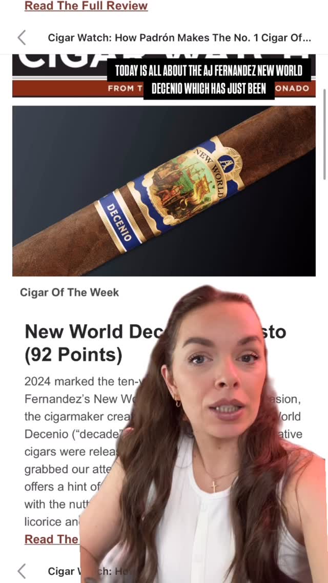 CIGAR OF THE WEEK FOR @cigaraficionado 🏆
The @ajfcigars New World Decenio has been given the top spot this week with an amazing 92 points 👏
Congratulations everyone at @ajfcigars 😎
#ajfcigars #newworldcigars #newworlddecenio #cigaraficionado #cigarnews