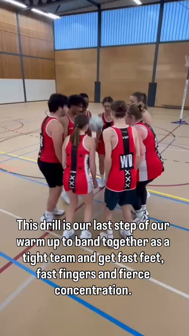 Warm up is crucial!! We like our warm up to reflect what we do a training each week. Up and back of grapevine - of course! Hops for the ankles! Some sprints and passing. This is the final step of our warm up. We want to connect as a team. Focus up. And have fun! 🏐❤️ How do you warm up before a match?