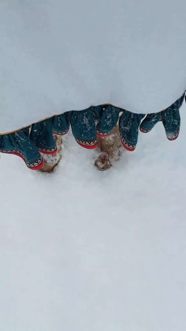 Snow ASMR #Samiclothing #Sápmi