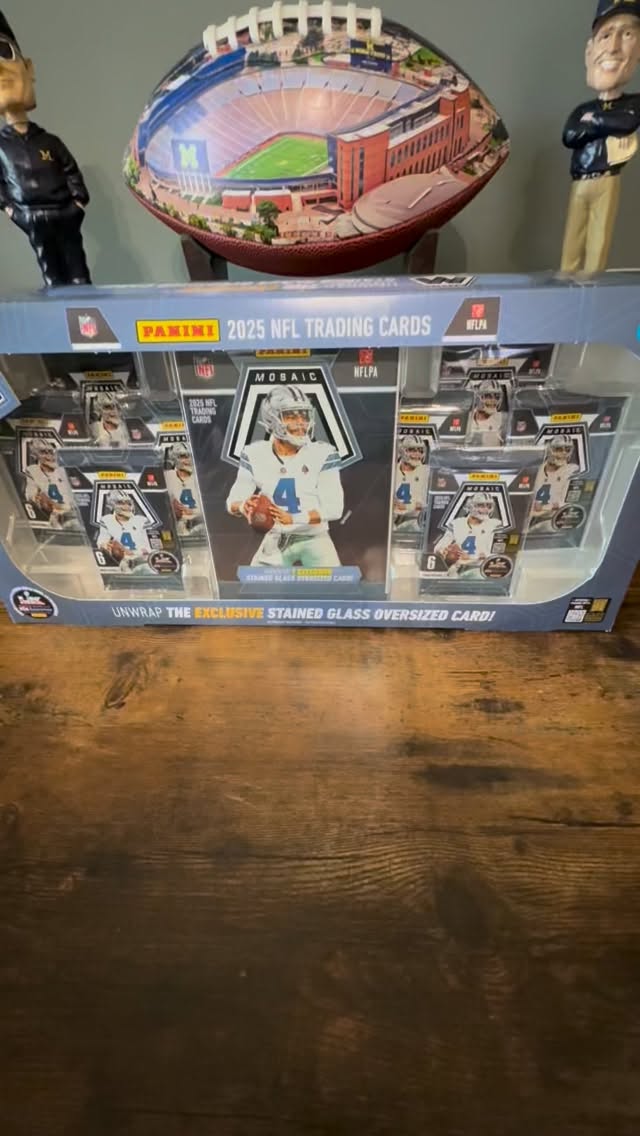 Opening the #panini jumbo card box from Costco. Let each of my boys open one and was a fun box with the guaranteed jumbo stained glass. For $30 pretty fun box but no major hits for us. #toppschrome #nflcards #sportscards #cardpull