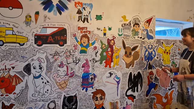 Our "lockdown" wall being painted over... it will always be there under the paint but now clean & fresh making way for new young artists! #lockdown #newbeginning #2026 #artsforlifeproject #art