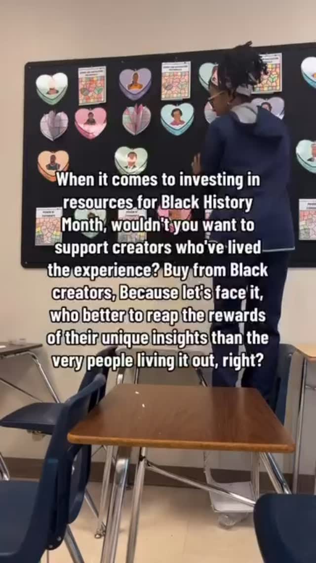 Here’s my take on Black History Month resources in the classroom
When it comes to investing in resources for Black History Month, wouldn’t you want to support creators who’ve lived the experience? Buy from Black creators, because let’s face it, who’s more deserving to benefit from these unique insights than the very same folks who are living it out, right?
Looking for more Black @teacherspayteachers sellers to support?? Comment BHM to browse the shops of over 20 Black Women TpT authors.
.
.
.
#Beyondthemath #algebrateacher #algebra1 #algebra1resources #algebra2resources geometryresources selresources agendatemplates blackhistory blackhistotymonth supportblackcreators suportblackwomen supportblackwomeninbusiness