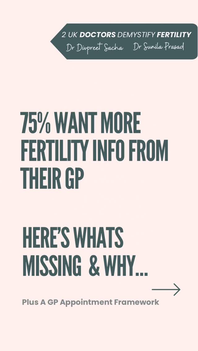 🧠 You’re not imagining it—fertility advice in GP settings often feels vague, brief, or outdated.
💬 75% of patients say they don’t get enough fertility info from their GP.
But it’s not about “bad doctors.” It’s about a system stretched thin—one that isn’t designed for deep, evolving care like fertility.
GPs have minutes, not hours. Most follow national or local protocols. And the daily flood of medical updates? Unless it triggers a policy shift, even good guidance gets buried.
That’s why we created this:
👩🏽⚕️ Dr. Sunila Prasad – acupuncturist, former paediatrician
👩🏽⚕️ Dr. Divpreet Sacha – GP, and someone who’s navigated IVF firsthand
One of us brings the holistic lens. One of us brings the lived experience and the system’s view from inside.
✨ Together, we want to help you feel more informed, more prepared—and less alone.
📌 Save this for your next GP appointment
📅 And join us for our Fertility x Holistic Care webinar: 26th Feb 2026
🎟️ Booking details coming soon—follow for first access
#fertilityuk#fertilityawareness #fertilitycoachuk