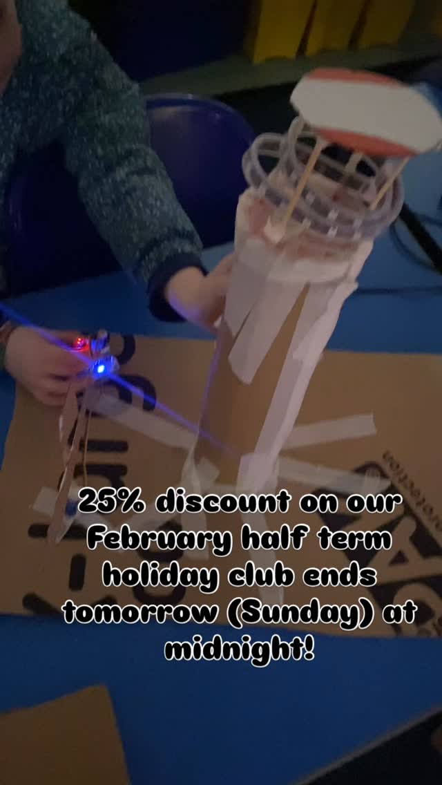 Our early bird offer ends tomorrow (Sunday 25th Jan) on our Feb half term clubs - Monday and Tuesday are very nearly full. The rest of the week has pretty good availability!