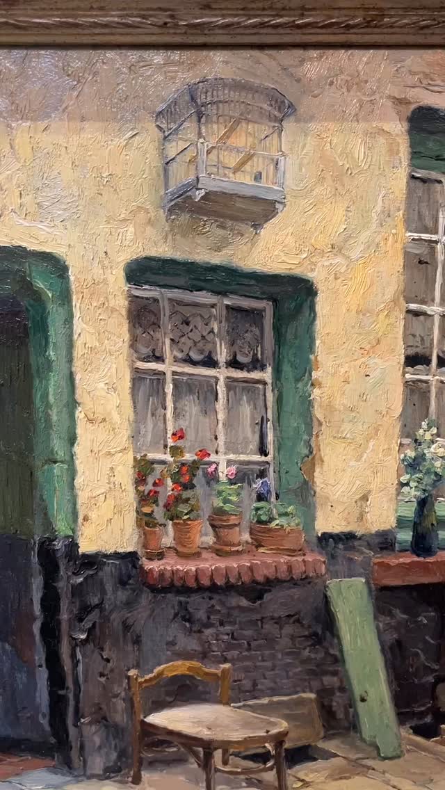 A quiet European street scene, painted with rich texture and a beautiful sense of stillness.
Antwerp school, mid-century oil on panel.
Cam. Van haejondonck 41x43 cm
#europeanpainting #midcenturyart #antwerpart #oilpainting #quietluxury