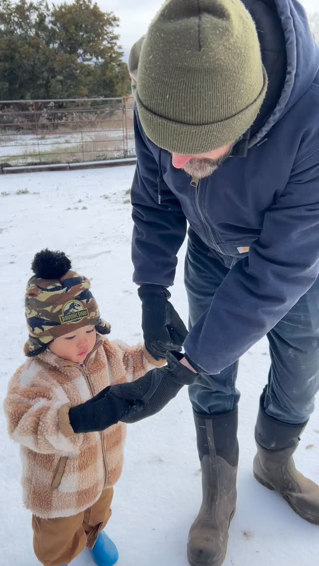 Some light snow on the ground this morning!! All the animals are doing well