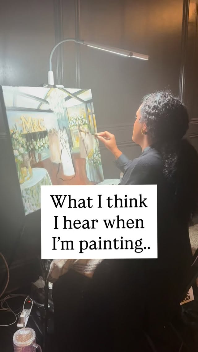 Gotta stay motivated…#weddingpainter #pappionartistry #liveweddingpainting