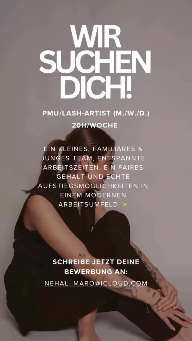 Wir wachsen weiter und suchen Unterstützung 🤍
Wenn du Brow-Artist bist oder werden möchtest und Lust hast, Teil eines kleinen, familiären & herzlichen Teams zu werden, dann bist du bei uns genau richtig.
Dich erwarten entspannte Arbeitszeiten, ein faires Gehalt und echte Aufstiegsmöglichkeiten in einem liebevollen, modernen Umfeld ✨
Fühlst du dich angesprochen? Dann schreib uns einfach eine DM oder sende uns direkt deine Bewerbung 😇 wir freuen uns auf dich 🤍