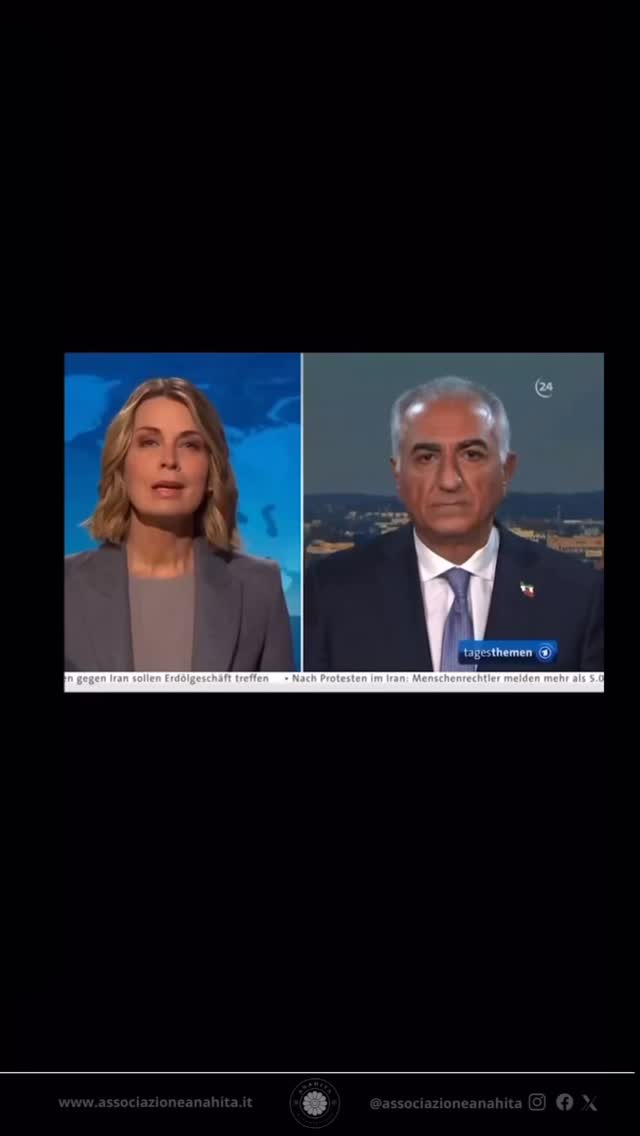 In un’intervista televisiva in Germania, un tentativo di distorcere la realtà e scaricare le responsabilità delle violenze del regime iraniano sull’opposizione viene respinto con chiarezza.
Il Principe Reza Pahlavi risponde in modo fermo e diretto, riaffermando che i veri responsabili sono coloro che reprimono e uccidono il popolo iraniano.
@officialrezapahlavi
@pahlavicomms
_______
در جریان یک مصاحبه تلویزیونی در آلمان، تلاشی برای تحریف واقعیت و انداختن مسئولیت خشونتهای رژیم ایران بر دوش اپوزیسیون، با پاسخی روشن مواجه میشود.
شاهزاده رضا پهلوی با لحنی قاطع و مستقیم تأکید میکند که مسئولان واقعی، همان کسانی هستند که مردم ایران را سرکوب و به قتل میرسانند.
#جاوید_شاه
#rivoluzioneiran2026