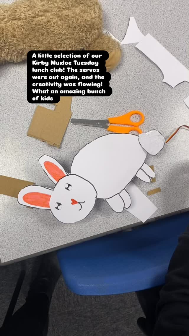 Our lovely Kirby Muxloe lunchtime club got creative building their own servo bots this week! Well done, you guys are awesome!