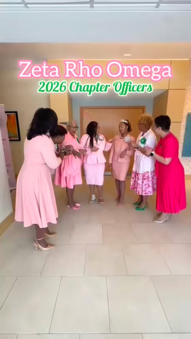 Alpha Kappa Alpha Sorority, Incorporated®, Zeta Rho Omega Chapter proudly introduces our 2026 Chapter Officers. Guided by this year’s theme, T.R.U.E. Leadership with a CLEAR Vision of Sisterhood and Service, and under the direction of our President, Karlene Chung-Hogg, we remain committed to upholding the work and business of our illustrious organization.
Please help us welcome our 2026 Chapter Officers! 🩷💚
President - Karlene Chung-Hogg
1st Vice President - Dorenda Washington
2nd Vice President - Kandyss Torrence
Recording Secretary - Robin White-Twiggs
Assistant Recording Secretary - Rashida Hinson
Corresponding Secretary - Dedrie Registe
Treasurer - Sheila Kibble Gibson
Assistant Treasurer - Pamela Mosley Williams
Financial Secretary - Sequitta Black
Assistant Financial Secretary - Iris Jackson
Hostess - Tangela Ray
Sergeant at Arms - Henrietta Davis
Assistant Sergeant at Arms - Sharika Gary
Parliamentarian - Kayla Whiteside
Chaplain - Lori Morton
Ivy Leaf Reporter - Ascellia Arenas
Historian - Sylvia Sloane Jones
Custodian - Anna Deroscar
.
.
#wearezetarhoomega #aka1908 #servicetoallmankind #akasouthatlanticregion #zro1955