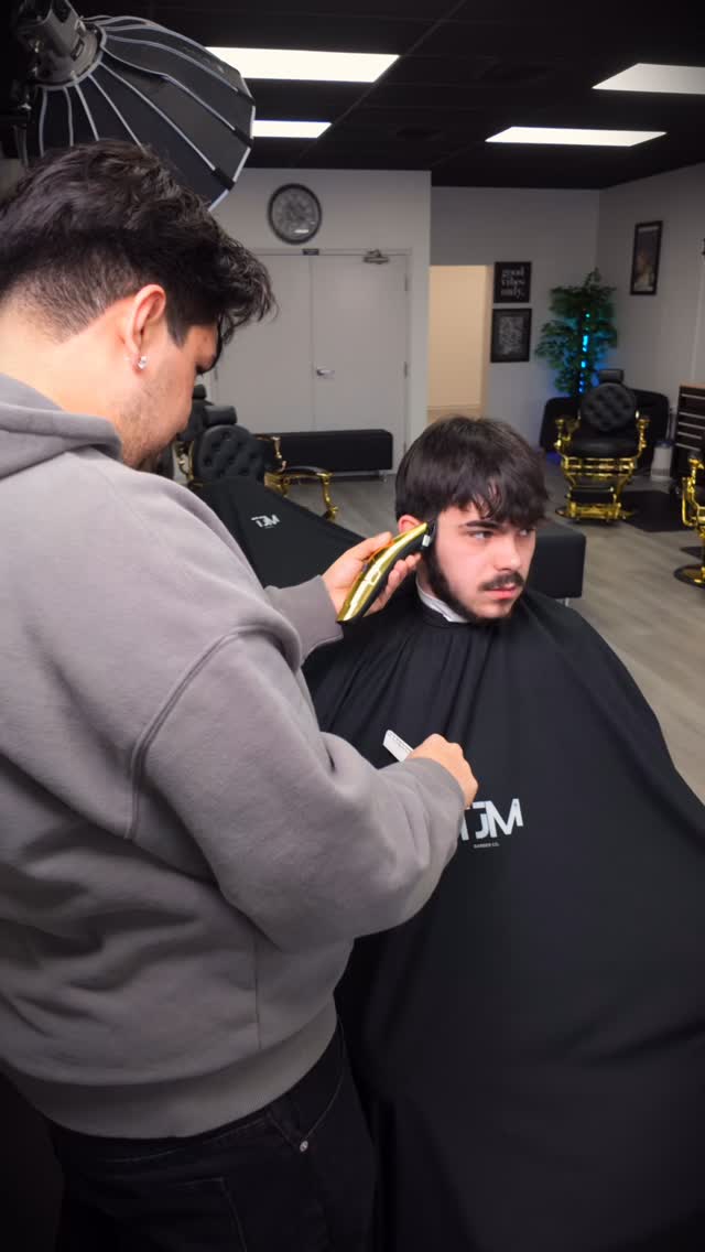 Nik doing some work on this snow day! #barber #barbershop #haircut