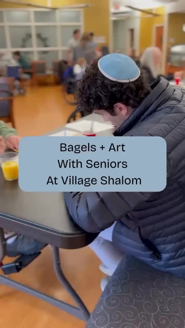 Bagels and Art With Seniors at Village Shalom