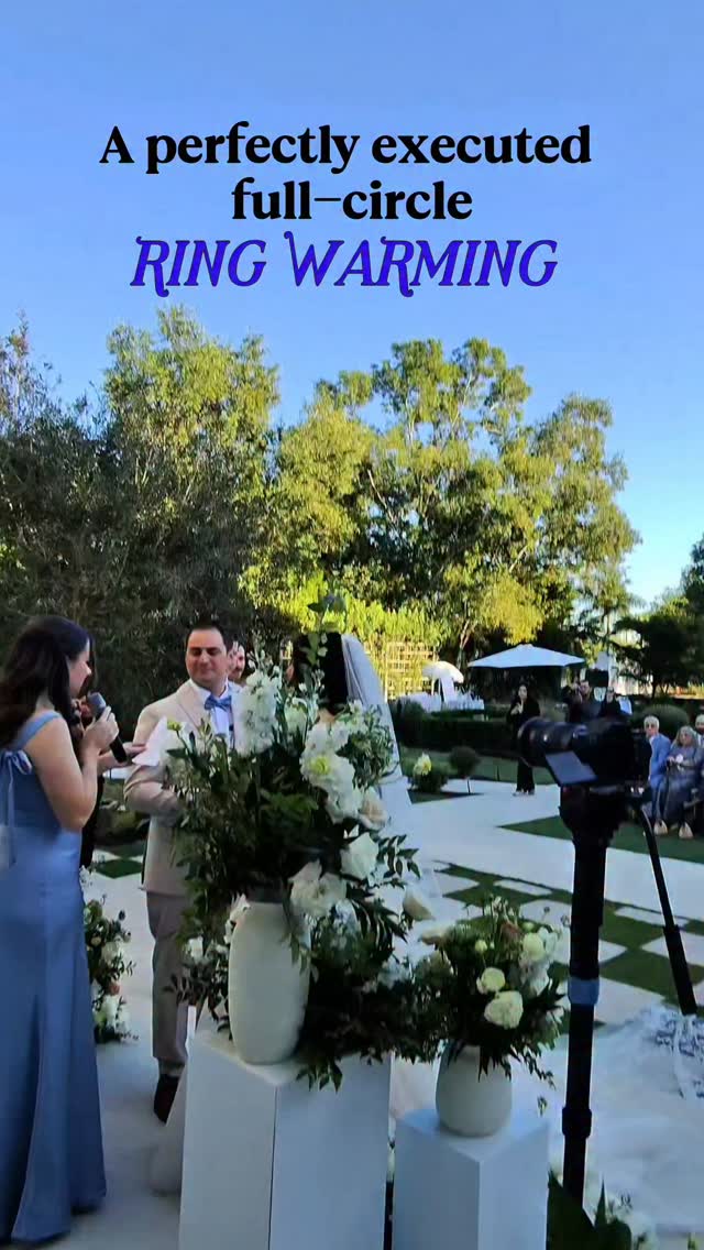 Out of all of the unity ceremonies I've incorporated, the ring warming is my most favorite. My second favorite is the wine box & love letter tradition, but we'll talk about that another time.
For Gracie and Alex, who were so intentional with everything they did for their day, we incorporated the full-circle ring warming.
Starting with the B.O.G./Best man, the rings were silently prayed over and passed left. Once the last groomsman was done, he passed them to the person sitting at the end of the first row on his side.
The rings continue being prayed over and passed left. Once the parents on that side had prayed over the rings, both sets of parents met on the middle to pass the rings,and share a symbolically uniting hug.
The rings continue being prayed over and passed left. Once the last person in the first row was done, the last bridesmaid retrieves the rings.
The rings are prayed over, and passed left through the bridesmaids until they reach the altar, coming full circle, where we go right into the ring exchange.
L.W. Couple: @gracielafigg ❤️ @alex.zenni1
Officiant: @lhegendaryweddings
Planning & Design: @rootstostems
Venue: @whitetrailclub
Photography & Videography: @nassimbeniphoto.films
Content: @velvetvineweddings
Hair & Makeup: @ginaluxecollective
Floral: @springvine.nsb
Signage & Paper Goods: @themoxieworkshop
Rentals & Drapery : @eventworksrentals & @quest_events
Linens: @nuagedesignsinc & @overthetoprentallinens
Live Painter: @aallianic_art
Catering & Cake: @littlemoirscatering
Band: @baykingsband
Wedding Dress: @bridesbyloladre
Grooms Attire: @leonardofifthavenue
Wedding Officiant | Florida Wedding Officiant | Tampa Wedding Officiant | Miami Wedding Officiant | Naples Wedding Officiant | Orlando Wedding Officiant | Fort Myers Wedding Officiant | St. Pete Wedding Officiant | Love Story Narrator | Love Story Writer