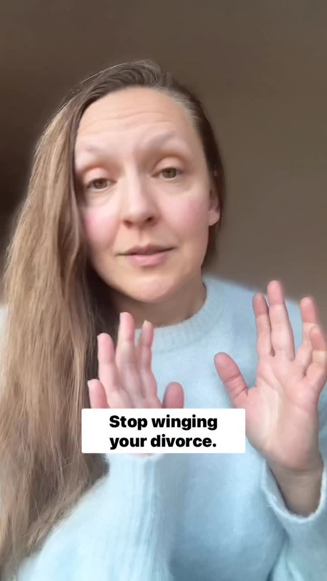 Stop winging your divorce. Start planning for it.
When you don’t have a plan and you’re just winging it, you’re stuck in reaction mode.
Every email from your lawyer.
Every notice from the court.
Every message from your ex.
You’re just reacting.
Putting out fires.
Playing catch-up.
Always one step behind.
That reactive state creates chaos.
And more chaos creates more conflict, more misunderstandings, more triggers, more opportunities to be manipulated.
And here’s the part people don’t want to talk about:
more conflict means higher costs.
More lawyer time.
More court time.
More emotional and financial drain.
Planning changes that.
Planning gives you options.
It gets you out of survival mode and into intentional movement.
It helps you know what your next steps are instead of constantly scrambling.
And planning does not mean you need to know every single step from start to finish. Divorce has gray areas. There are multiple paths things can take.
What matters is knowing what those paths could be, and how to prepare for them.
If you don’t move intentionally, divorce will take over your entire life.
This week, I’m sharing tips on how to plan ahead in divorce so you can reduce stress later.
Come and follow along.
‼️ Disclaimer: this is for educational purposes only. None of what I share is legal or therapeutic advice, and it does not represent personal matters.
