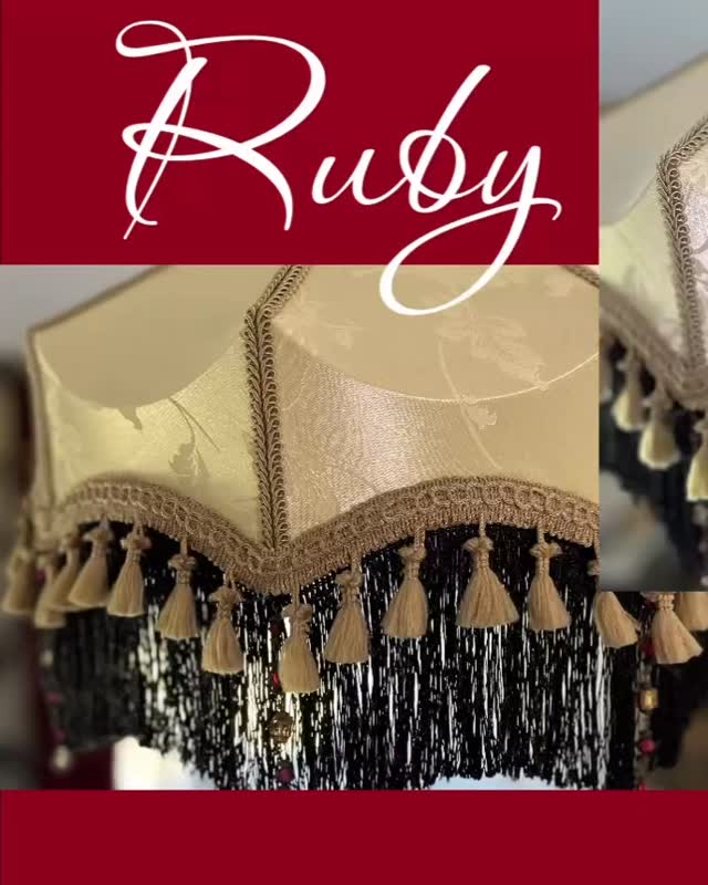 Ruby: Meaning - Wealth/Prosperity/Good Health
Colour: Cream/Black/Gold/Ruby
Lamp Frame: Double Scalloped 14”
Lamp Style: Pendant
This design features hand crafted beadwork made with real Swarovski Crystal cubes and bicone beads. 💎
.
.
#ritzyroguelampshades #handmade #ruby #vintageglamour #homedecor