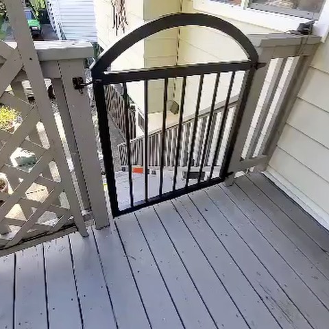 Another project completed! This was a smaller project but it turned out great! 👌
We installed a metal gate at the top of the stairs to a clients back deck. We also added a stringer in the middle of the stairs and three 2x4 strong backs for strength. 👍
Check out other projects we have completed. www.battalionconst.com