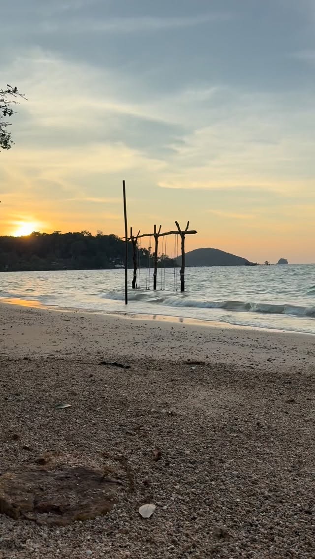Our happy place. Home away from home.
We have our swing there - we outgrew it a bit, but it still works.
Our beach, where we search for crabs, collect shells, and draw whatever comes to mind.
There is our pier where we watch sunsets from.
‘Pan banana’ (Mr Banana), who gives Miko bananas to feed the fish around the pier.
We have our favorite place for pizza, which is the only pizza place on the island. And a favorite place for lunch, where I can get avocado eggs, that’s the only place serving avocado eggs as well.
Usually I go to yoga in the morning with @yogawithpetri Which I missed this year, but luckily, I could practice with Petri before and after we went to Koh Mak. Next time hope to have it combined again.
I learned how to go on a scooter this year, cause we didn’t fit on one anymore. Lily was brave enough to join for a ride.
No big entertainment centers. No cinemas, rollercoaster rides. Just us, and the simple things you find around.
Making memories that last.
#seventhseries #travewithkids #makingmemories