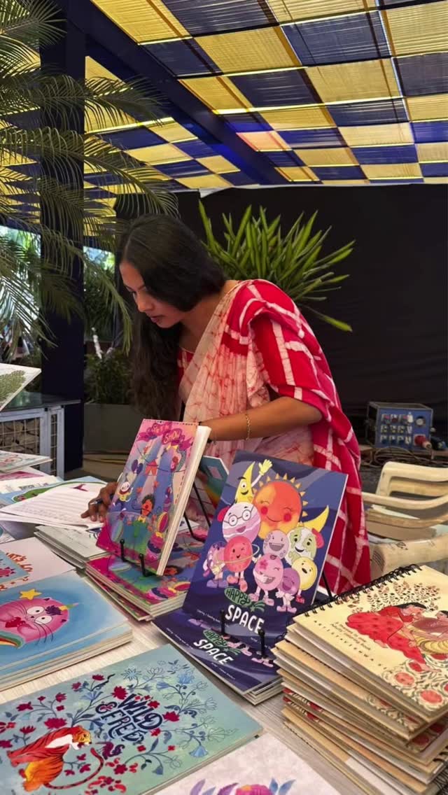 @ Hyderabad Literary Fest
Hyderabad Literary Fest was truly special.
People who come here are so thoughtful about their choices—they come to learn, grow, and be present.
Little Boto was showered with so much love. The idea of finding peace in the simple joy of coloring really touched everyone. Parents loved the artworks can openup conversations with their children, how coloring can became a moment of bonding, learing,and bulding creativity ,focus, motor skills.
I’m an artist who loves drawing for people, and encourage everyone to color—to feel like artists themselves. Because who doesn’t love colors? Every person is born with painting skills, innately. That’s what Little Boto believes.
Watching people of all ages find joy just by looking at my drawings meant everything to me, and reassured me that I’m on the right path. 💛
See you again at hlf next year!