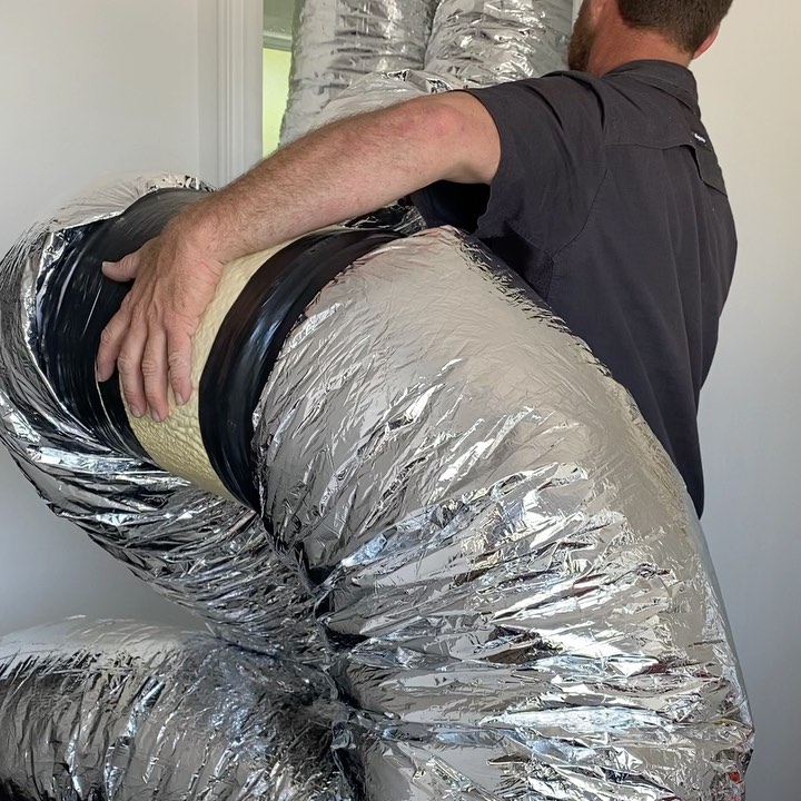 Nice little 10kw ducted air con being installed just in time for the hot summer months