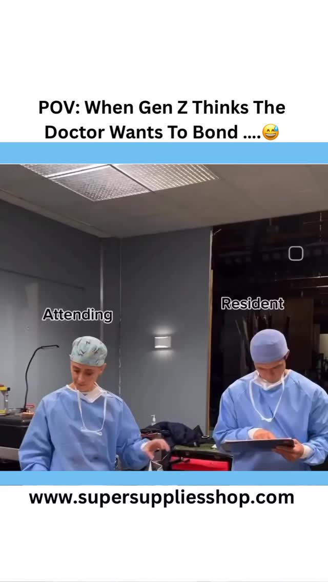 POV: When Gen Z thinks the doctor wants to bond…
but they’re actually asking for an instrument 🩺😅
Gen Z: “Aww… are we having a moment?” 🫶
Doctor: “…No. I need the tool. Right now.”
Wrong vibe.
Right OR.
Instant reality check.
If you’ve ever misread the moment at work… this one’s for you 😭
🛒 Stay ready for every shift → www.supersuppliesshop.com
#healthcarehumor #medreels #hospitalhumor #healthcarelife #scrublife #medicalstaff
#workplacehumor #genzhumor #healthcareworkers #medstudentlife #nurselife
#doctorlife #operatingroom #healthcarememes #reelsinstagram #reelsviral
#workreels #medicalreels #shiftlife #healthcarecommunity #supersuppliesshop #funnyreels
#healthcarecontent #relatable #reelitfeelit #fyp #fyb #explorepage #viralreel