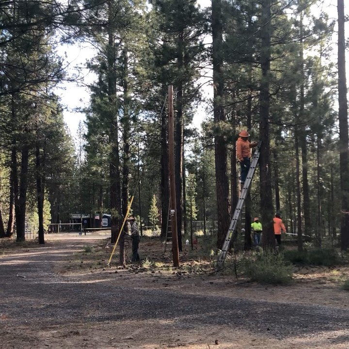 I am so proud of our crew! They clean up 4 acres in a day and a half. They removes the dead trees, some that were leaning towards the cabin, cleaned up branches from the ground up to about 25 ft up for a clean line of sight, chipped the branches and even enjoyed a bonfire ๐ฅ. Thank you all for always giving it your all!