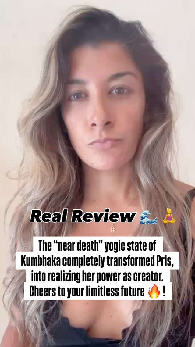 REAL REVIEW 📝 @la_priscilla saw her #limitless future as creator 🔥 after engaging the ancient yogic technique of Kumbhaka, a safe near death experience where oxygen is deprived for 90 seconds. Kudos on your bravery, and #transformation into new realities!!