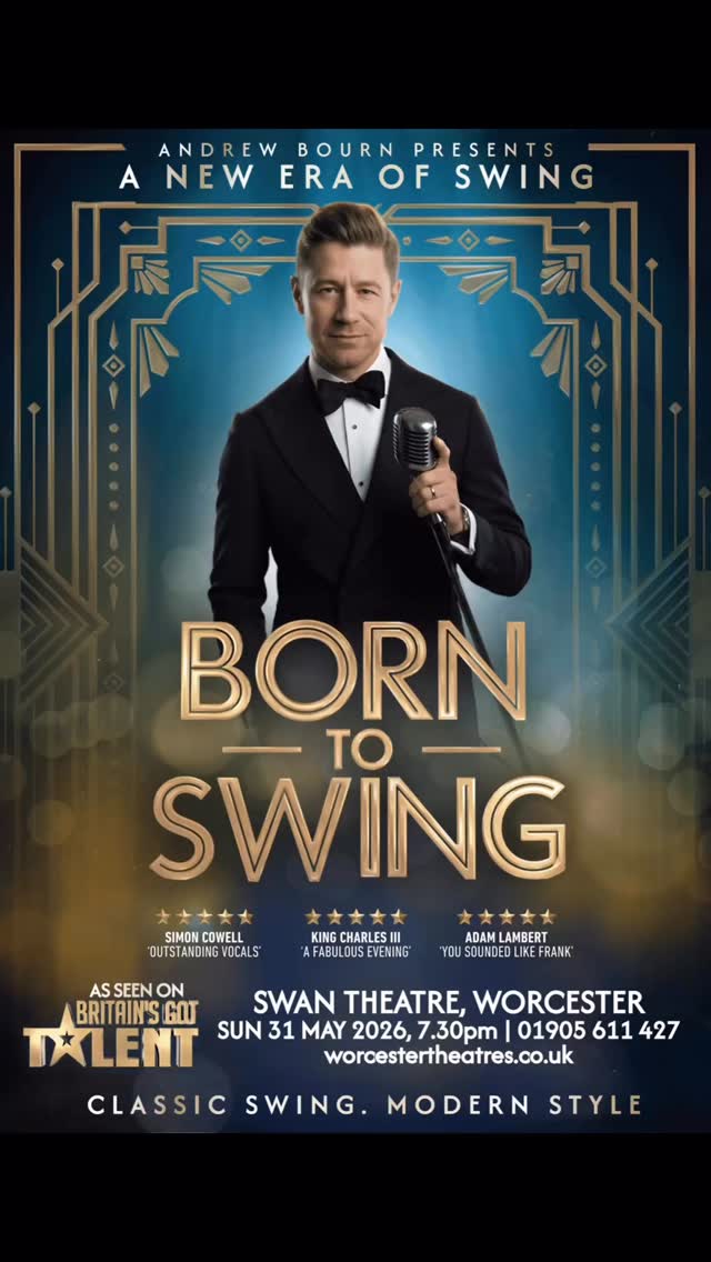 Delighted to be heading back to the Swan Theatre, Worcester with my ‘Born To Swing’ show. A great venue, stomping band and a great night of entertainment! Book your tickets now. Link in bio!
#borntoswing #andrewbourn #swingmusic
