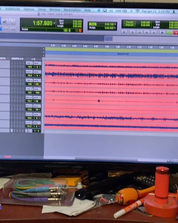 @darksagametal is back at it with this new single GOLDEN RUNE I’m recording 🔥🤘❤️🔥🚀🎶#metal #metalmusic #recording #recordingstudio #recordingengineer #ifandonlyifproductions #marshall #ltd #yamaha #whisperroom #neumann #protools #avid #avidprotools