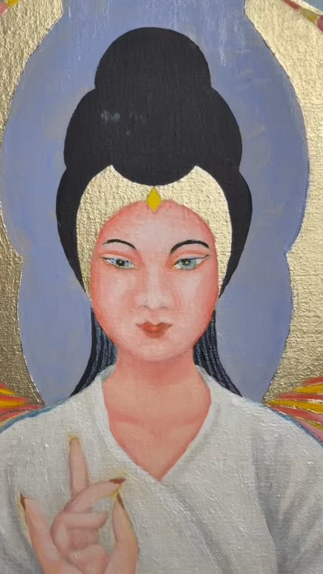 Feeding/ remembering compassion in a time like this… #quanyin #compassion #contemporaryart #spiritualart