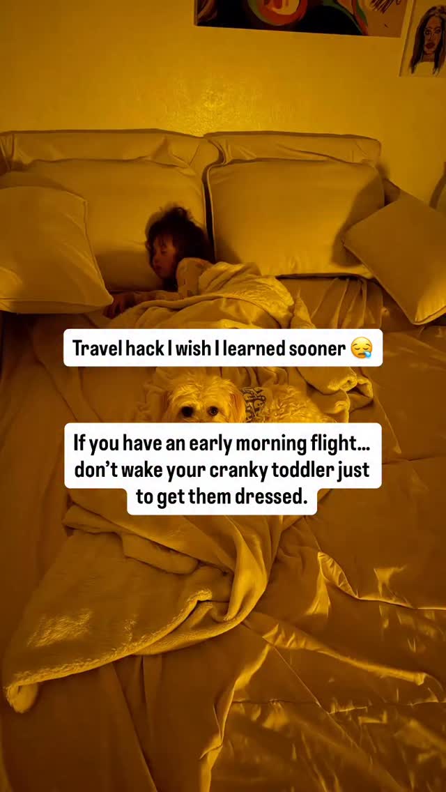 I used to do that.
And every single time, it started the day on hard mode.
What I do now:
✅ I dress my toddler the night before.
Comfy outfit.
Socks on.
Hair done if needed.
✅ In the morning, I scoop her up half asleep, slide on shoes, and go.
She keeps sleeping.
I keep my sanity.
No rushed tears before we even leave the house.
Once we’re at the airport and she’s fully awake, we do teeth, freshen up, snacks — all of it.
Is it perfect? No.
Is it way calmer? Absolutely.
When you’re traveling with a toddler (and a baby), you don’t need “Pinterest perfect.”
You need fewer battles before sunrise.
This one small shift has saved us so many meltdowns.
📌 If you’ve got an early flight coming up, save this.
And if you’ve already been doing this… you’re my people 🫶🏼✈️
#travelmomwithkids #toddlertravel #parentingtips