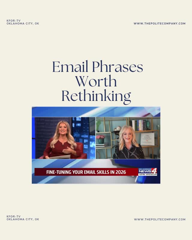 Here are some email phrases that may or may not deserve the bad rap they get.
I was surprised to learn that my go-to closing, “Best,” is one of the hosts’ least favorites.
Now I am rethinking my whole life.
What do you use to start and end an email?
I might be doing it wrong.
#ThePoliteCompany #EmailEtiquette #CommunicationTips #EtiquetteTips