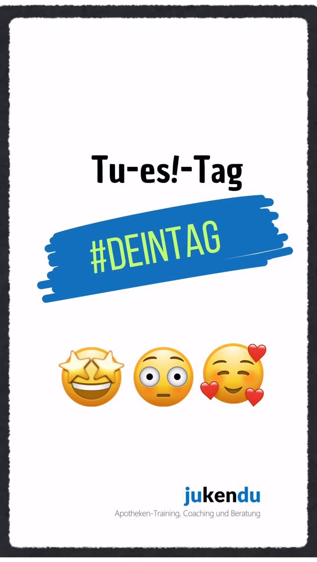 Wie ist dein Tag??
#tuestag #jukendu #emoji #apotheke
