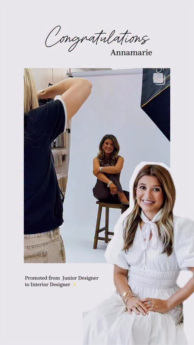 Big congratulations to AnnaMarie on her promotion from Junior Designer to Interior Designer! 🎉✨
This milestone is so well-deserved—she’s a true go-getter, an incredibly hard worker, and someone who shows up every day with passion, creativity, and drive. We’re beyond proud of her growth and can’t wait to see all the amazing things she’ll continue to accomplish. This is just the beginning!
#interiordesign #promotion #interiordesigner #30a