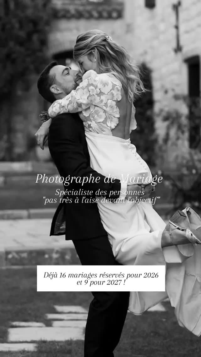 Dans le Sud de la France ✨
2026 quasi complet, encore 1 dispo en Mai et 2 en Septembre en haute saison.
Pour toutes les personnes qui rêvent de magnifiques souvenirs de leur mariage sans avoir les contraintes et le stress des photos !
J'ai développé une approche douce et décontractée, spécialement conçues pour ceux qui redoutent les poses figées ou les séances photos trop formelles.
Vivez votre journée, je m'occupe des souvenirs 🤗 avec moi chaque moment est fluide, détendu et surtout, fidèle à vous-même !
#mariage2026 #PhotographeNimes #photographedemariage
