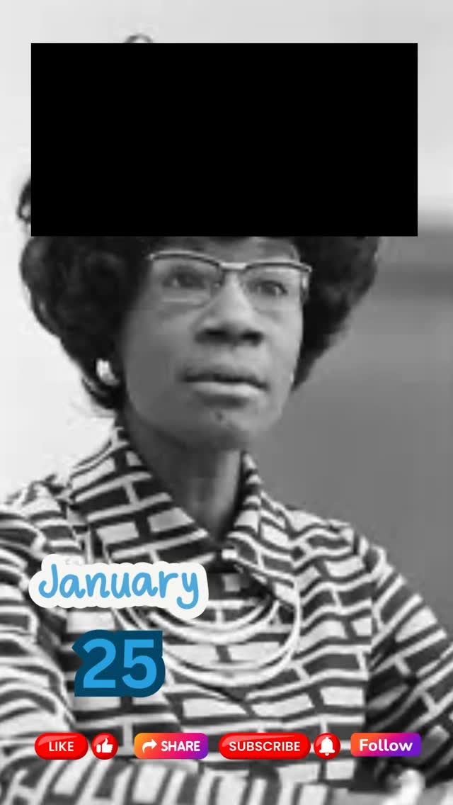 Today in black history with Zozo #blackhistory #zoeyandzandersguidetosuccess #shirleychisolm #politics #president