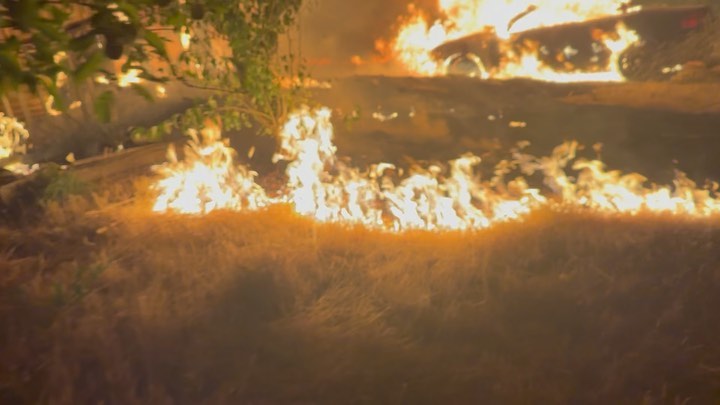 Another fire this evening, again starting as a vehicle fire and spreading to a structure and vegetation. All 3 GPFR engines with your Grants Pass Firefighters, along with Rural/Metro are in the overhaul phase of this fire. 1 vehicle, 1/4 vegetation and a 800sqft outbuilding were involved. A busy night in town for your Firefighters! #keepinggrantspasssafe