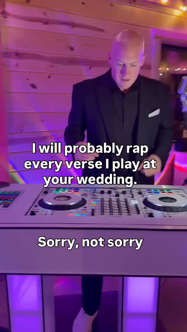 In case you didn’t already know this about me, i absolutely LOVE what I do. I know pretty much every word and you’ll always see me rocking out behind the booth! #weddingdj