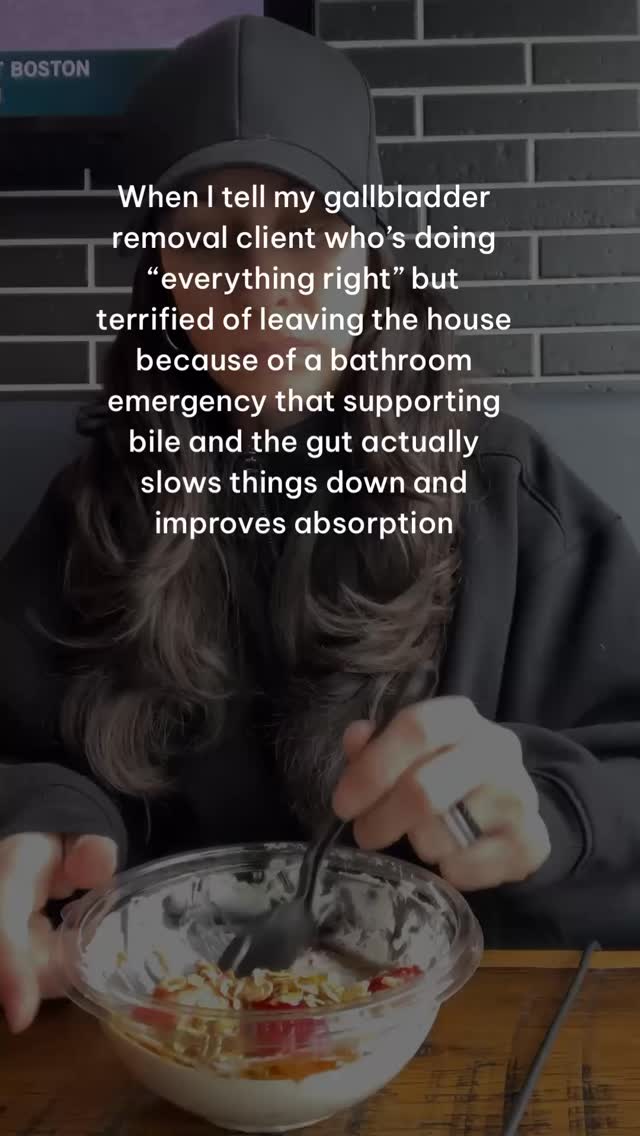 If you’ve had your gallbladder removed and digestion still feels unpredictable, let me be very clear about something:
👉 This is not random.
👉 And it is not because you “aren’t disciplined enough.”
I work with post-gallbladder clients every day, and I can tell you with confidence what I see over and over again:
People are doing everything they were told to do:
eating clean, cutting foods, being careful but still dealing with bloating, urgency, fatigue, and fear around meals.
That’s because once your gallbladder is gone, digestion no longer works the same way.
Following generic gut advice or piling on restriction will not fix that.
What does work is understanding:
how bile flow actually affects digestion after GB removal
why certain foods trigger symptoms even when they’re “healthy”
what’s happening inside your gut instead of guessing based on symptoms
and how to support digestion without extreme elimination diets
This is not about trying harder.
It’s about using the right strategy for a post-gallbladder body.
When we do that, here’s what consistently happens:
✔️ Meals become predictable
✔️ Bathroom urgency improves
✔️ Energy comes back
✔️ Food stops feeling like a constant risk assessment
That is exactly why I created The Gallbladder Gone Reset.
This is a structured, science-backed program that combines:
functional gut testing
personalized protocols based on your results
ongoing coaching so you’re never left guessing
and support that addresses both digestion and your relationship with food
If you’re ready to stop being in a place of confusion and not know where to start, this is the work I do, and I do it well.
💬 DM or comment READY
You don’t need more advice.
You need a clear, personalized plan, and that’s exactly what this program delivers.