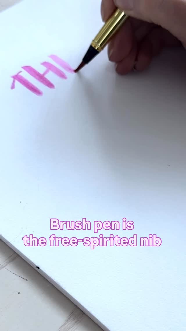 Brush pen calligraphy is the free-spirited cousin of the nib ✨
By changing pressure, you create those beautiful thick and thin strokes — but with less resistance on the page, brush pens allow for looser, more expressive lettering at a larger scale.
Perfect for beginners and anyone wanting to loosen up their style.
🖊 Beginner Brush Pen Workshop
📅 Tuesday 10th February #moderncalligraphy #calligraphyreels #brushpen