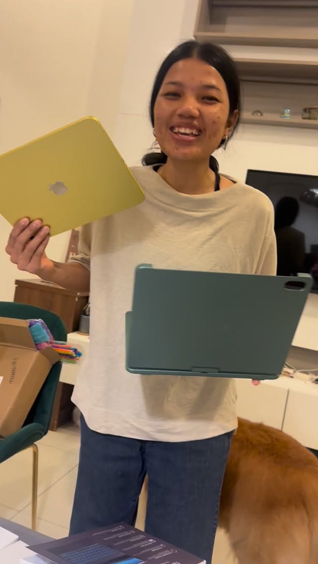 Today was the day I got to surprise my 2 senior staff with brand new iPads & keyboard cases!!! 🎉🎉🎉 Thank you so much to everyone who gave finances, prayed for it to happen and to the Mission 25 short term team who brought over to us!! I’m so grateful that now we will all be working off of the same operating system 😂