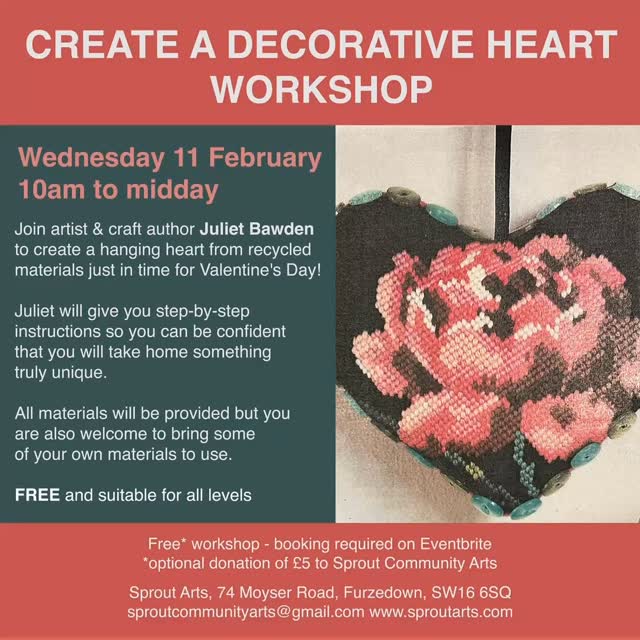 From 10th to 21st February Sprout will be hosting ‘Good Natured; an exhibition with Juliet Bowden and Charles Edward Short. Juliet will be offering a FREE Workshop on Wednesday 11th February 10am to midday. Click link in bio to book a place now at eventbrite.