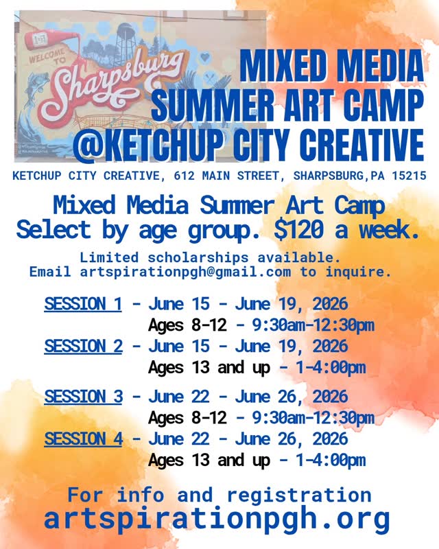 It might be snowy today but pretty soon, Summer will be upon us! ☀️ And, the Artspiration Board is hard at work planning activities for 2026.
BACK BY POPULAR DEMAND … The SUMMER ART CAMP 2026 🎨 🧑🎨
Register now and get your spot. Don’t miss out on fun. 😊