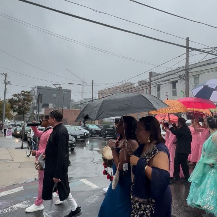 Shut down the streets of Philly for this fusion baraat - rain or shine the party don’t stop!