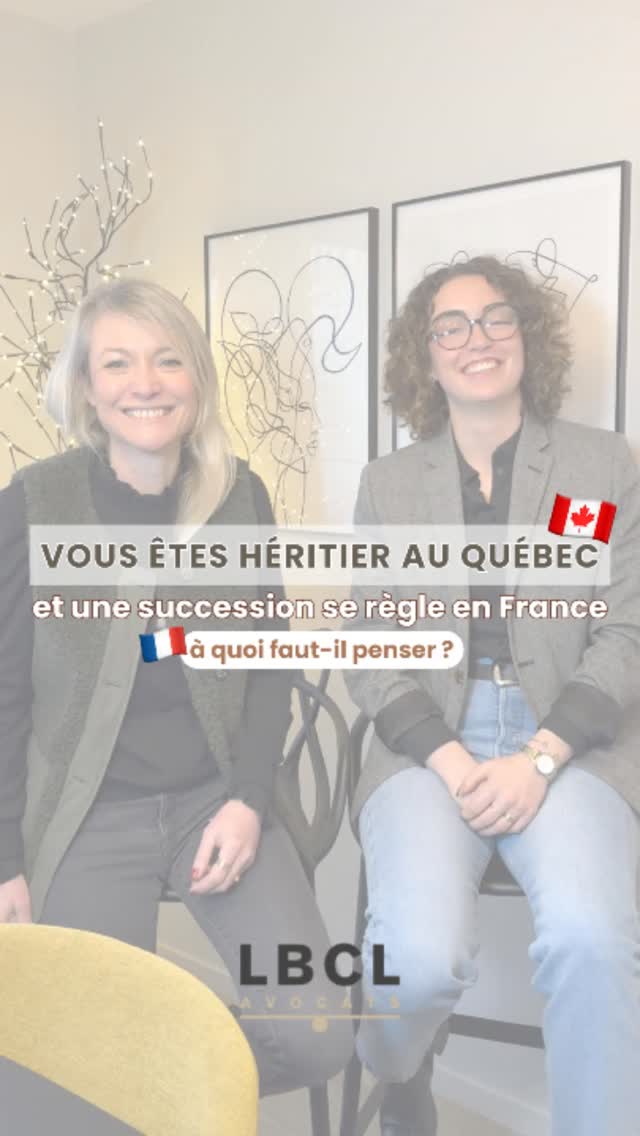 Succession en France, héritier au Québec ? A quoi faut-il penser ? 🇫🇷🇨🇦
Vivre au Québec tout en étant héritier dans une succession réglée en France est une situation fréquente et parfaitement gérable ! A condition d’en connaître les grandes étapes 😃
Entre déclaration de succession, rôle du notaire, droits des héritiers, différences fiscales entre la France et le Québec... Quelques repères suffisent pour aborder les démarches sereinement !
👉🏼 Si vous êtes concerné par une succession en France depuis l’étranger ? Notre cabinet LBCL Avocats vous accompagne pour sécuriser et simplifier chaque étape.
📧 : accueil@lbcl-avocats.fr
📞 : 02 31 82 63 13
@montrealaccueil
#France #Quebec #Canada #Succession #Famille #Patrimoine #Avocat