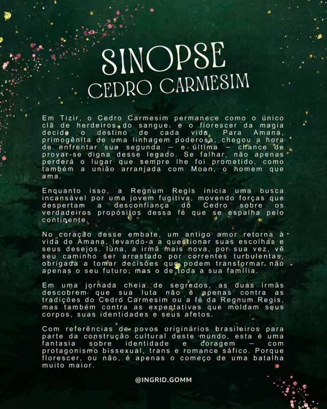 Pré-venda 05/03/2026 🍃
#literaturasafica #fantasianacional #romantasia #crônicasdekeierth