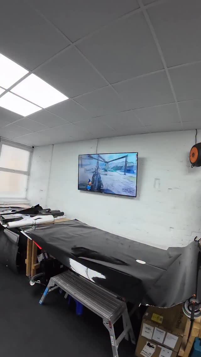 POV Oracal Roof Wrap with antenna and sunroof #pov #vinylwrap #carwrap #thewrapper #blackwrap