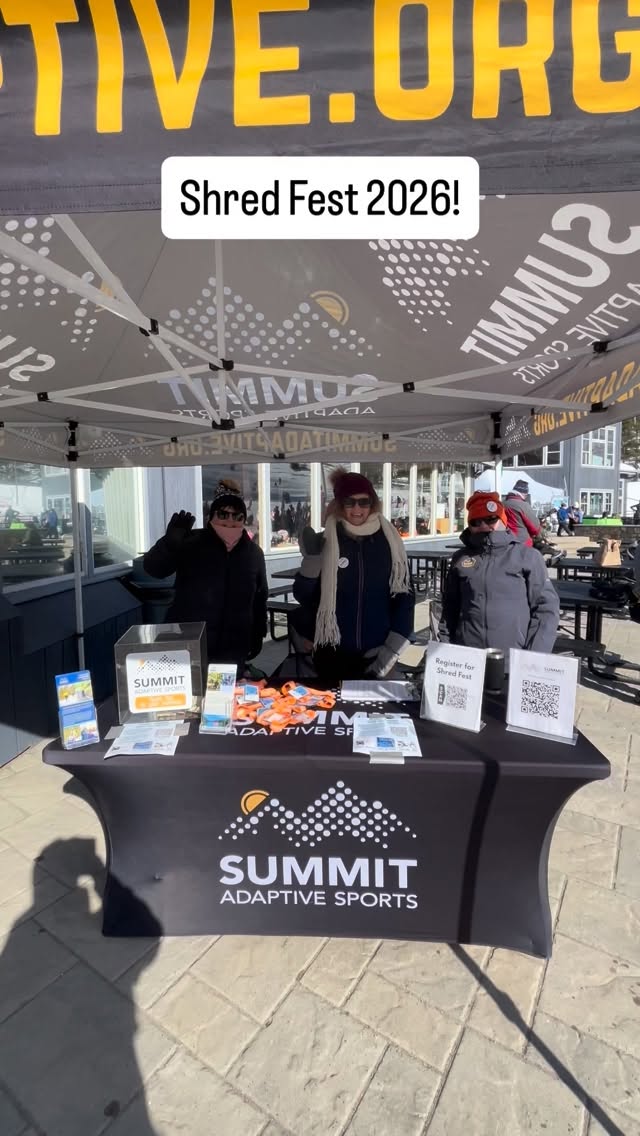 Shred Fest is going on right now! Swing by for the raffle, or if you can’t make it, hop online and bid in the auction. Either way—come support and win some amazing items! 🎟️🏂⛷️ #adaptivesports #abilitynotdisability #summitadaptive #ski