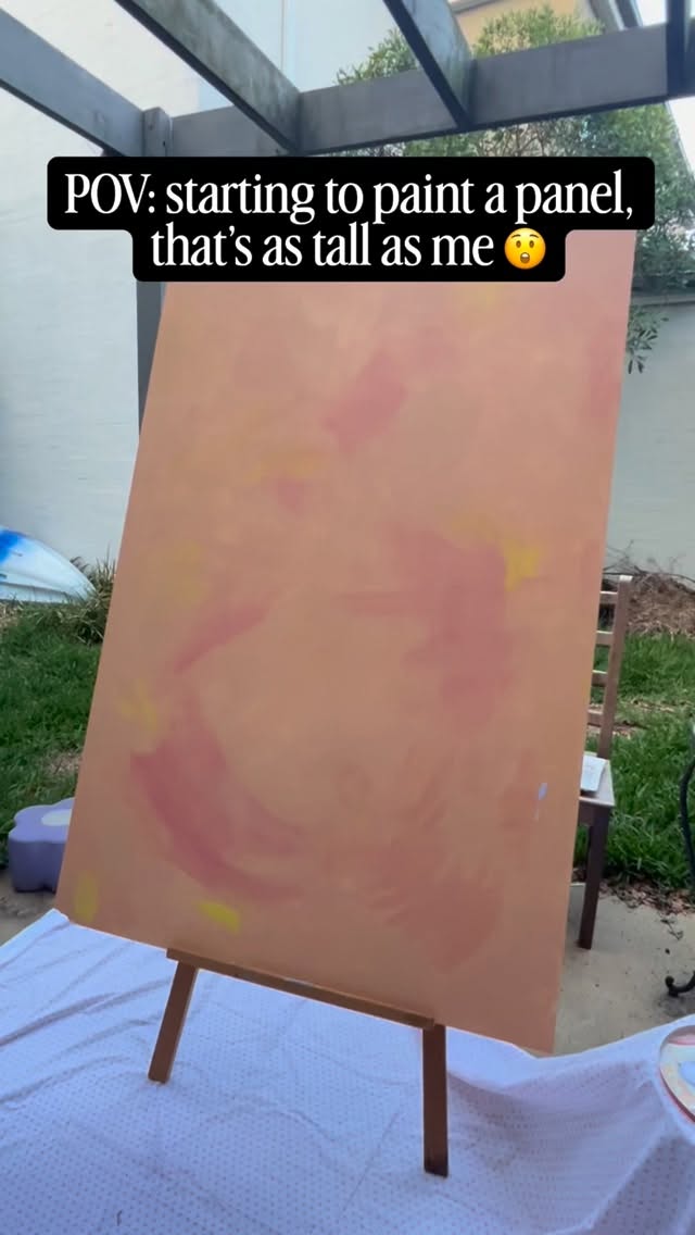 Starting off 2026 with painting 💜 FYI this is physically the biggest painting I’ve ever attempted 😬 here’s a timelapse of this arvo’s efforts. Stay tuned for updates on this guy, I need to wrap him up, varnish and deliver to where he’ll be displayed asap! #wippainting #kookaburrapainting #paintinginwoodpanel