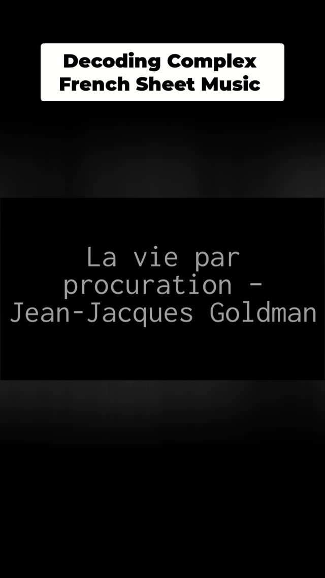 "La vie par procuration" - Jean-Jacques Goldman.
Vidéo complète sur Youtube : link in bio
#FrenchMusic #JeanJacquesGoldman #LaVieParProcuration #Music #MusicLover #FrenchSong #MusiqueFrançaise #ReelsMusic #PartitionPiano #Piano #Pianiste #Musique #Variete